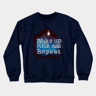 Runner , Wake up, kick, repeat motivation Crewneck Sweatshirt